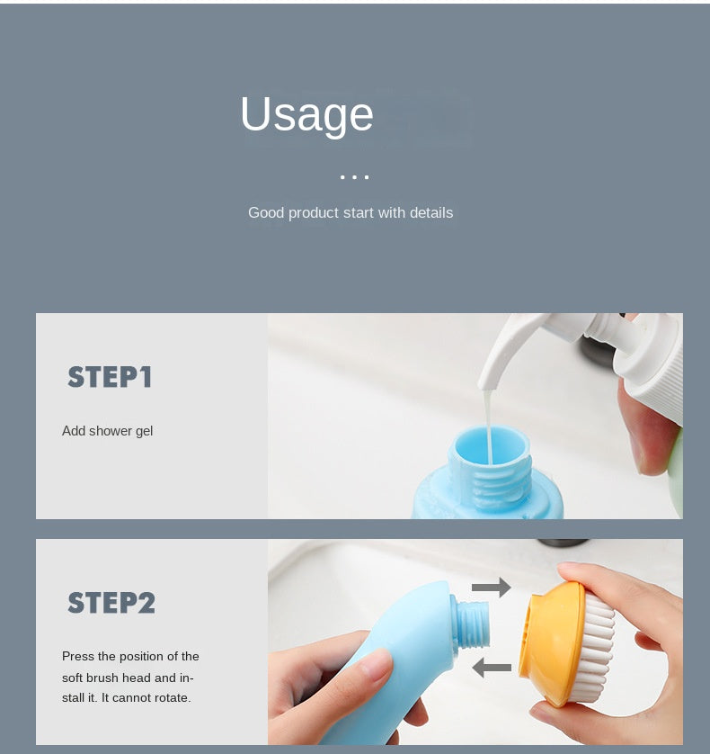 Portable Pet Bath Brush for Cleaning and Grooming