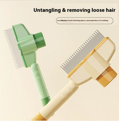 Self-Cleaning Pet Grooming Comb
